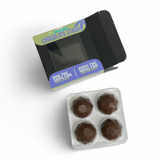 Sunshine's Eddies Chocolate Stash THC and CBD Chocolate bonbons